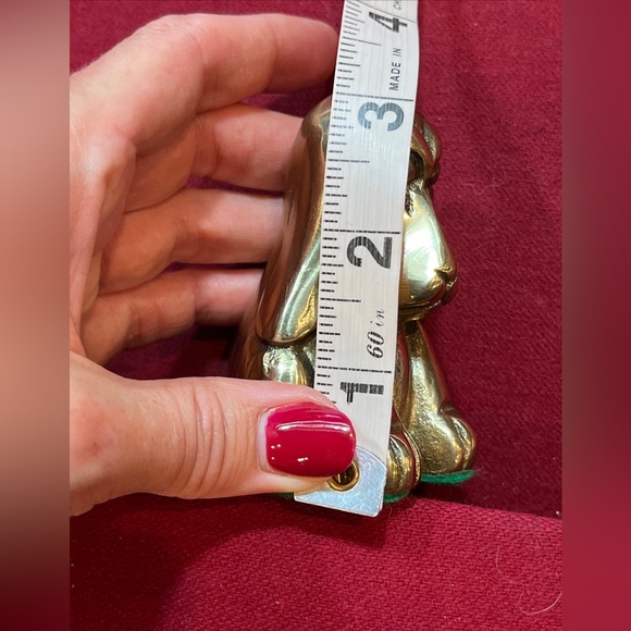 Basset HOUND SOLID BRASS DOG Puppy Droopy Ears 3” Tall golden Heavy Figurine MCM - Picture 14 of 15